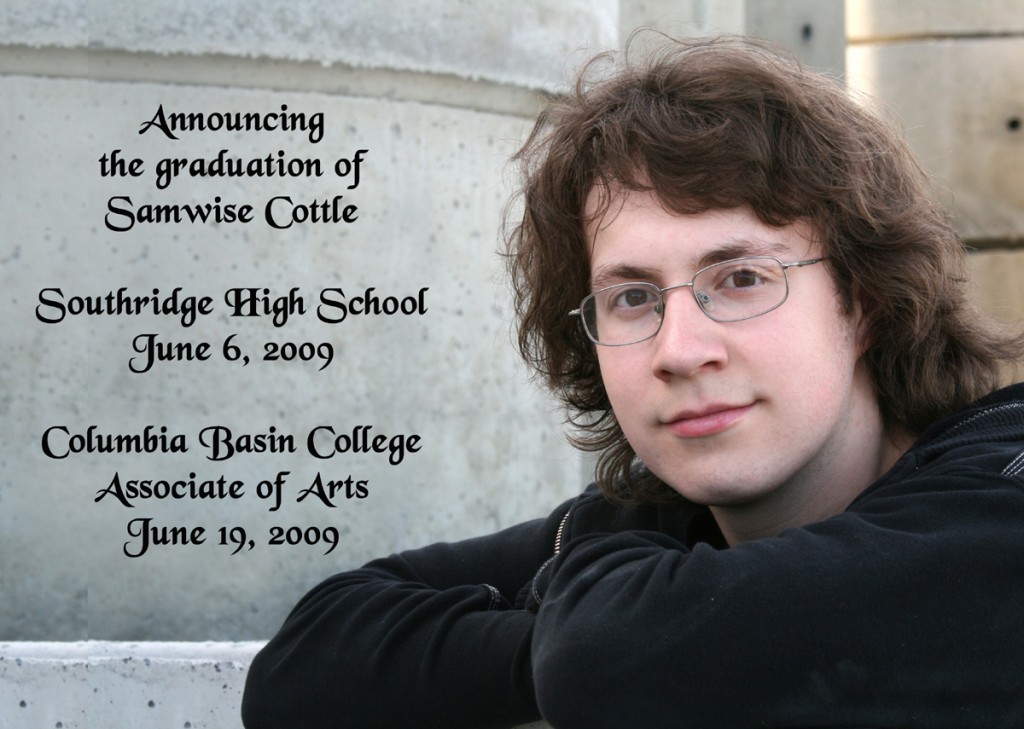 Samwise' graduation announcement Samwise' graduation announcement